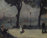 William Glackens Park on the River oil painting on canvas